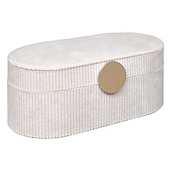 Atmosphera Boîte à Bijoux en Velours Enya 25cm Beige