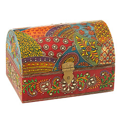 Paris prix Boîte déco bois Delhi - Multicolore
