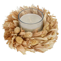 Paris Prix Bougie Parfumée Ronde Florale 15cm Musc Blanc