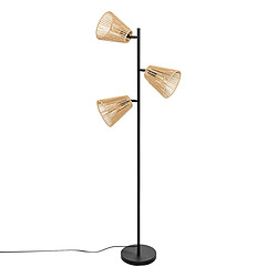Atmosphera Lampadaire 3 Abat-jours Gaida 150cm Naturel