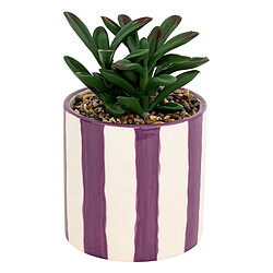 Atmosphera Plante Grasse Artificielle Deep Purple 16cm Violet