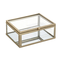 Atmosphera Boîte à Bijoux en Verre Design Mood 10cm Or