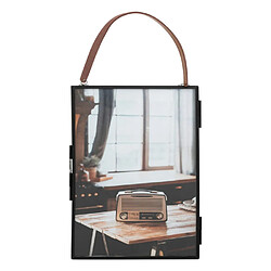 Atmosphera Cadre Photo en Métal Donna 13x18cm Noir