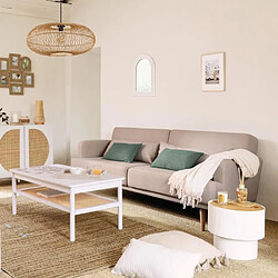 Atmosphera Canapé convertible droit 3 places - Beige pas cher