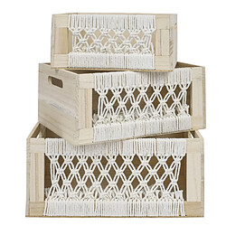 Paris prix Lot de 3 boîtes de rangement - Beige