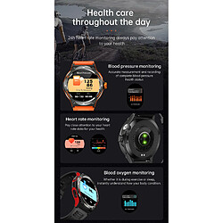 Acheter Montre connectée KT76 1,53" - Éclairage LED - Sport - Étanche - Surveillance santé - Rouge