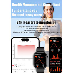 Montre connectée QX17 GPS - Étanche IP68 - Sport Bluetooth - Noir