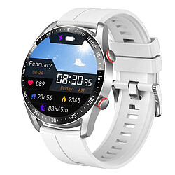 Montre Connectée - ECG+PPG, Appels Bluetooth, Blanc