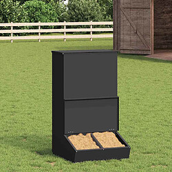 vidaXL Distributeur de porcs Noir 55 x 51 x 91,5 cm