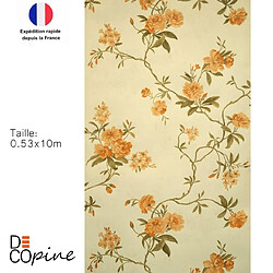 Decopine Papier Peint Intissé Jardin Flottant – Décor Floral 3D Embossé – 0,53 x 10m
