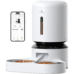 Distributeur de croquettes automatique WiFi double Petlibro Granary, Blanc