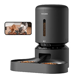 Petlibro Distributeur automatique de croquettes avec caméra - 5L - Dual Food Granary Noir