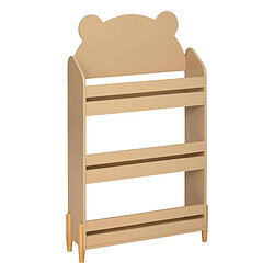 Pegane Bibliothèque enfant 3 étagères - Beige