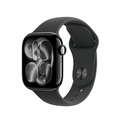 Avis Apple Watch 11 GPS 42mm Aluminium Noir Brillant avec Bracelet Sport Noir S/M