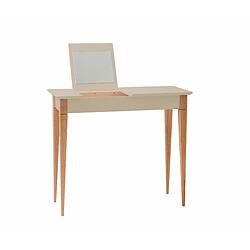 Ragaba Coiffeuse Mimo - Brun beige Coiffeuse de chambre - avec miroir - style minimaliste - structure MDF
