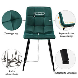 Dzmdip Ensemble table à manger 4 chaises - Doré