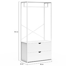 Acheter Idmarket DRESSING BROOKLYN 2 TIR BLANC