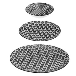 Secret De Gourmet Service de Table 18 Pièces Bohemia Rond 27cm Noir