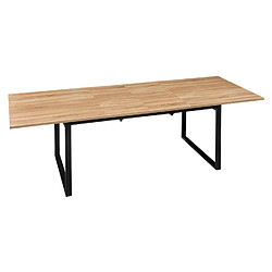 Five Simply Smart Table à manger extensible effet chêne pour 6 à 8 personnes ALIAJ - Beige