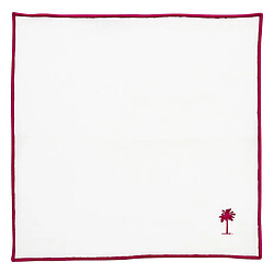 Avis Atmosphera Lot de 4 Serviettes de Table Yucatan 40x40cm Blanc