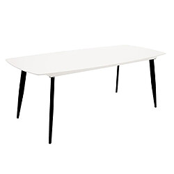 Paris prix Table à manger rectangulaire - Blanc et noir