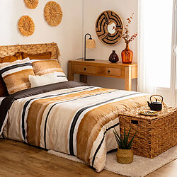 Atmosphera Parure de Lit 3 Pièces Hana 260x240cm Ocre