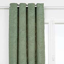 Atmosphera Rideau à Œillets Tufté Willow 135x260cm Vert Céladon