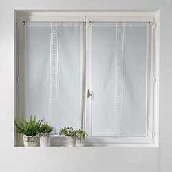 Paris Prix Paire de Voilages Crochettina 60x90cm Blanc