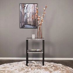 Acheter Paris prix Table de chevet Double Rise - Gris et noir