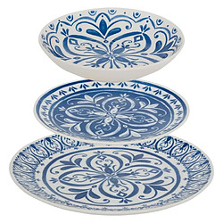 Secret De Gourmet Service de Table 12 Pièces Manon 26cm Bleu