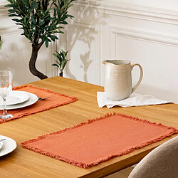 Avis Secret De Gourmet Set de Table Déco Maha 30x45cm Terracotta