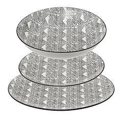 Secret De Gourmet Service de Table 18 Pièces Bohemia Etnic 27cm Noir