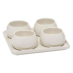 Secret De Gourmet Service Apéritif 5 Pièces Nora 21cm Blanc