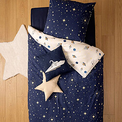 Atmosphera Parure de Lit 2 Pièces Espace 140x200cm Bleu