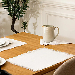 Avis Secret De Gourmet Set de Table Déco Maha 30x45cm Blanc