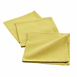 Paris Prix Lot de 3 Serviettes de Table Initia 40x40cm Jaune