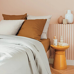 Atmosphera Parure de Lit 3 Pièces Percale 240x220cm Beige Lin pas cher