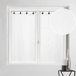 Acheter Douceur D'Interieur Paire de Voilages à Anneaux Linka 60x120cm Blanc