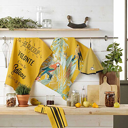 Avis Paris Prix Torchon en Coton Tissé Comptoir 50x70cm Jaune