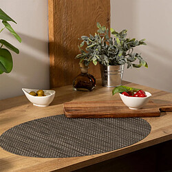 Avis Secret De Gourmet Set de Table Ovale Maoli 35x48cm Noir
