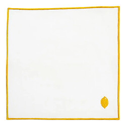 Acheter Atmosphera Lot de 4 Serviettes de Table Yucatan 40x40cm Blanc