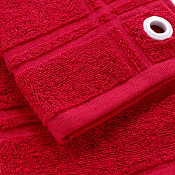 Paris Prix Essuie-Main en Éponge Suzette 50x50cm Rouge
