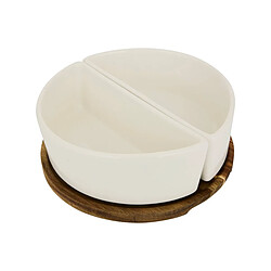 Secret De Gourmet Service Apéritif 3 Pièces Elégance 20cm Blanc