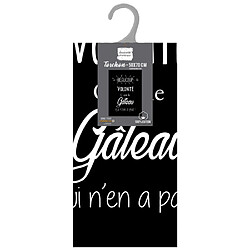 Paris Prix Torchon de Cuisine Gourmandise 50x70cm Noir pas cher