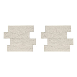 Atmosphera Lot de 2 Stickers Effet Pierre Cary 30x38cm Beige