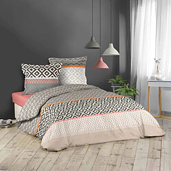 Paris Prix Parure de Lit 3 Pièces Tricotek 240x220cm Naturel