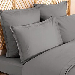 Avis Atmosphera Parure de Lit 3 Pièces Percale 240x220cm Gris