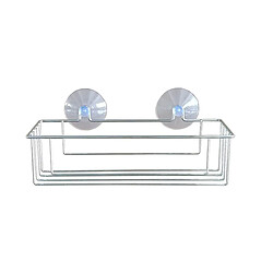 Paris Prix Panier de Douche Ventouse Filaire Basic 25cm Chrome