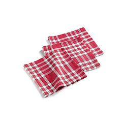 Paris Prix Lot de 3 Serviettes de Table Traditio 45x45cm Rouge