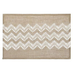 Secret De Gourmet Set de Table en Jute Chevron 30x45cm Blanc